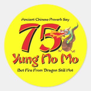 Yung No Mo 75th Verjaardag Ronde Sticker