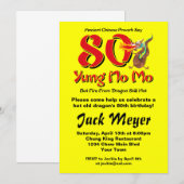 Yung No Mo 80th Birthday Kaart (Voorkant / Achterkant)