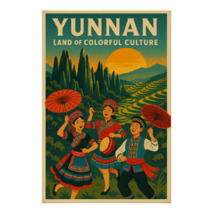 Yunnan – Land van Kleurrijke Cultuur Perfect Poster