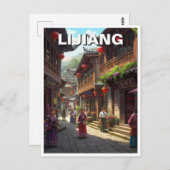 Yunnan Lijiang china Reizen Briefkaart (Voorkant / Achterkant)