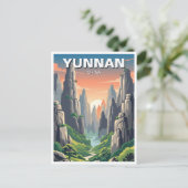 Yunnan Stone Forest China Briefkaart (Staand voorkant)