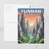 Yunnan Stone Forest China Briefkaart (Voorkant / Achterkant)