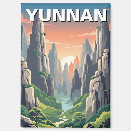 Yunnan Stone Forest China Magneet (Voorkant)