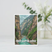 Yunnan Tiger Leaping Gorge China Reizen Briefkaart (Staand voorkant)