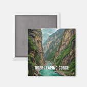 Yunnan Tiger Leaping Gorge China Reizen Magneet (Voorkant / Achterkant)
