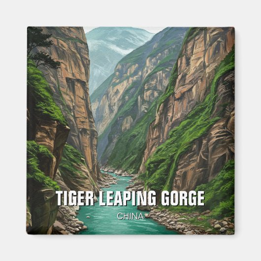 Yunnan Tiger Leaping Gorge China Reizen Magneet (Voorkant)
