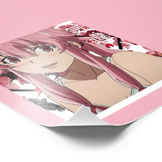 Yuno Gasai Future Diary Pink Poster (Hoek)