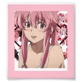 Yuno Gasai Future Diary Pink Poster (Voorkant)