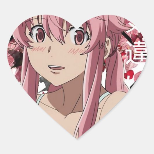 Yuno Gasai Sticker voor laptops en Notitieboeken A (Voorkant)