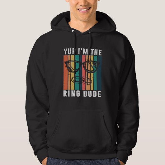 Yup I m The Ring Dude Cool Wedding Ring s Bearer Hoodie (Voorkant)