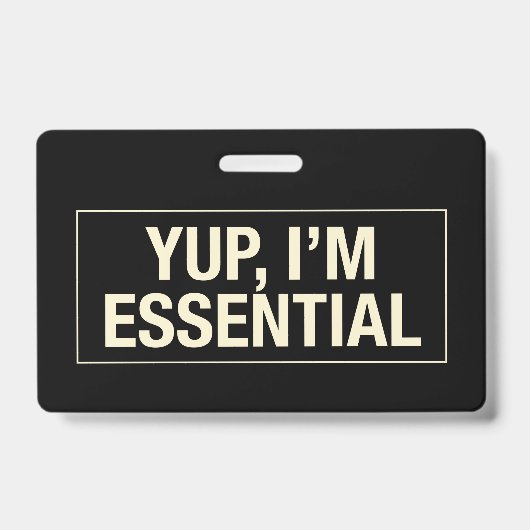 Yup Im Essential Badge (Voorzijde)