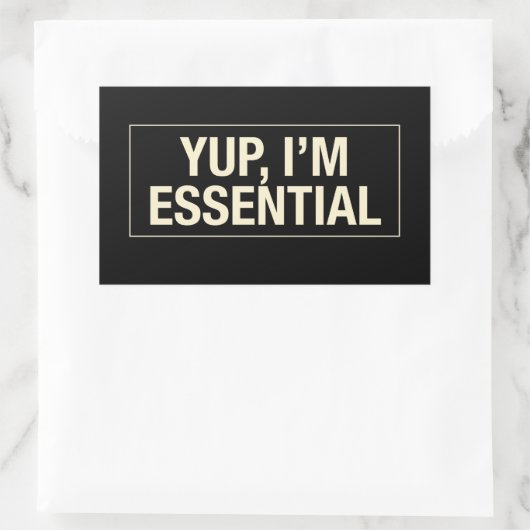 Yup Im Essential Rechthoekige Sticker (Tas)