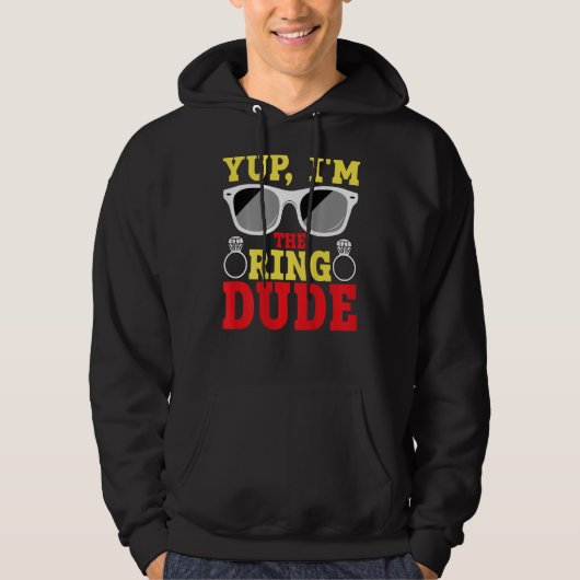 Yup I'm The Ring Dude BACKPRINT Ring Bearer Hoodie (Voorkant)