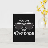 Yup in the Ring Dude - Grappige Kinder ringdrager Kaart (Gele Bloem)