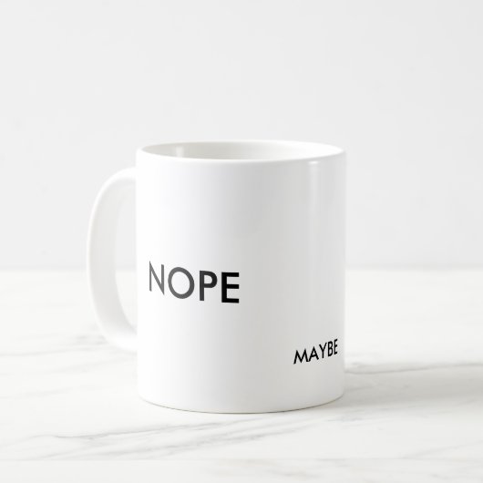 YUP, MAYBE, NOPE KOFFIEMOK (Voorkant links)