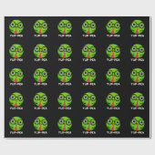 Yup-pea Funny Yuppie Veggie Pea Pun Dark BG Cadeaupapier (Vlak)