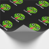 Yup-pea Funny Yuppie Veggie Pea Pun Dark BG Cadeaupapier (Hoek)