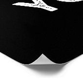 Yup-pea Funny Yuppie Veggie Pea Pun Dark BG Poster (Hoek)