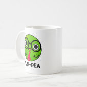 Yup-pea Funny Yuppie Veggie Pea Pun Koffiemok (Voorkant links)