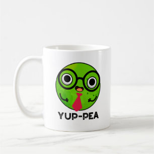 Yup-pea Funny Yuppie Veggie Pea Pun Koffiemok