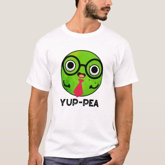 Yup-pea Funny Yuppie Veggie Pea Pun T-shirt (Voorkant)