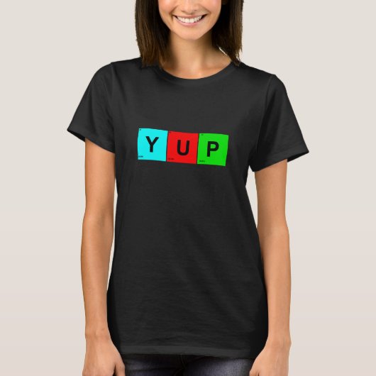 YUP Periodic Table Squares T-shirt (Voorkant)