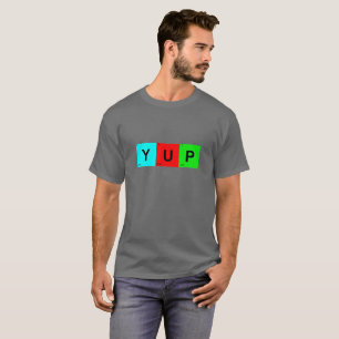 YUP Periodieke Tabel van Elementen Vierkantjes T-shirt