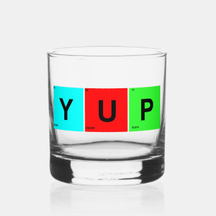 YUP Periodieke Tabel van Elementen Vierkantjes Whisky Glas