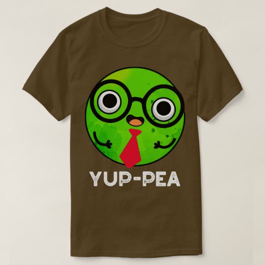 Yuppea Funny Yuppie Veggie Pea Pun 1 T-shirt (Design voorkant)