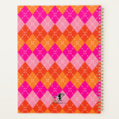 Yuppie Preppy Sportief Roze Sinaasappel Argyle Mon Planner (Achterkant)