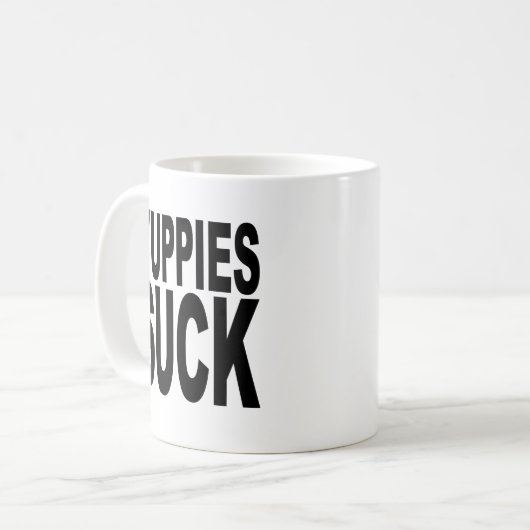 Yuppies Suck Koffiemok (Voorkant links)