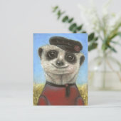 Yuri de meerkat briefkaart (Staand voorkant)