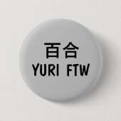 Yuri FTW! Ronde Button 5,7 Cm (Voorkant)