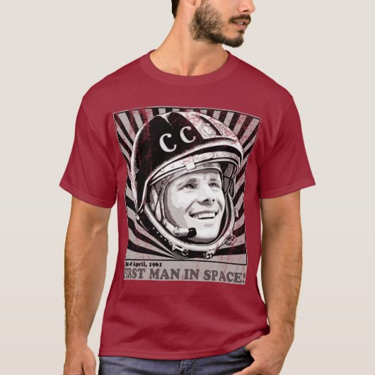 Yuri GagarЮ in р г, и Г T-shirt (Voorkant)