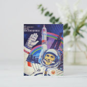 Yuri Gagarin briefkaart (Staand voorkant)
