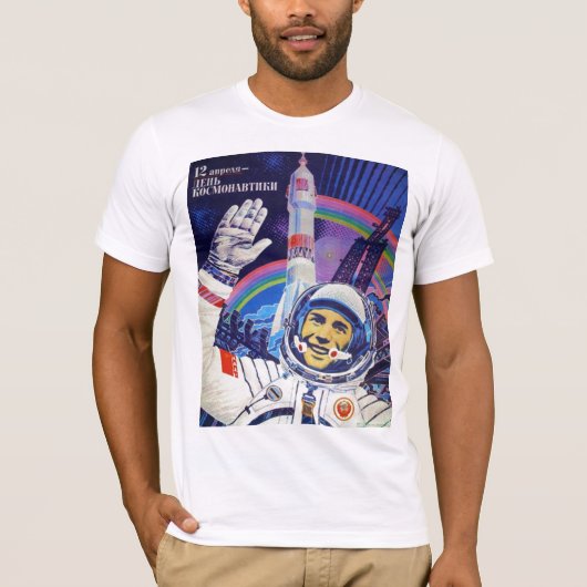 Yuri Gagarin Cosmonaut mannelijk t-shirt (Voorkant)