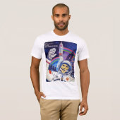 Yuri Gagarin Cosmonaut mannelijk t-shirt (Voorkant volledig)
