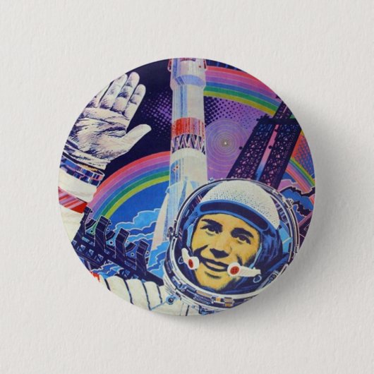 Yuri Gagarin cosmonaute-toets Ronde Button 5,7 Cm (Voorkant)