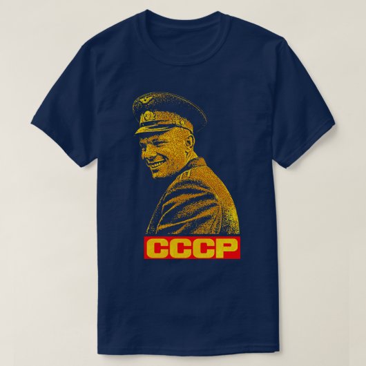 Yuri Gagarin Eerste in Ruimte 3 T-shirt (Design voorkant)