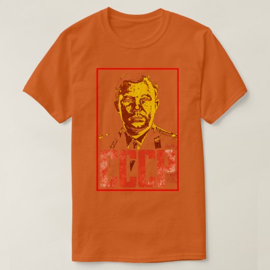 Yuri Gagarin Eerste in Ruimte 4 T-shirt (Design voorkant)