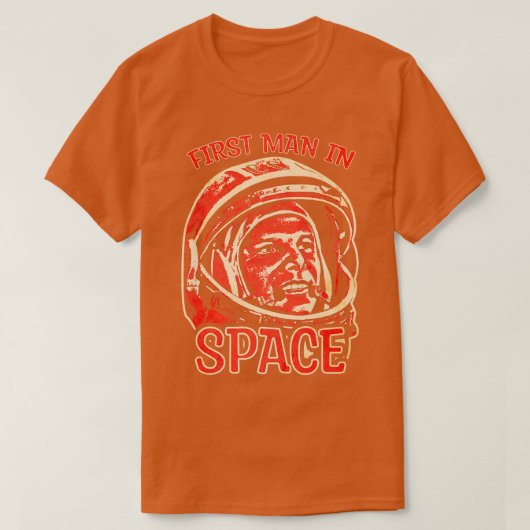 Yuri Gagarin eerste Man in de ruimte T-shirt (Design voorkant)