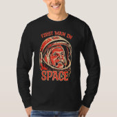 Yuri Gagarin kosmonaut astronaut eerste ruimte sov T-shirt (Voorkant)