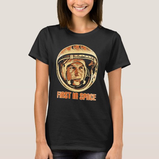 Yuri Gagarin kosmonaut astronaut eerste ruimte sov T-shirt (Voorkant)