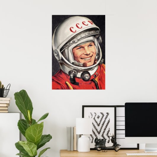 Yuri Gagarin Poster (Thuiskantoor)