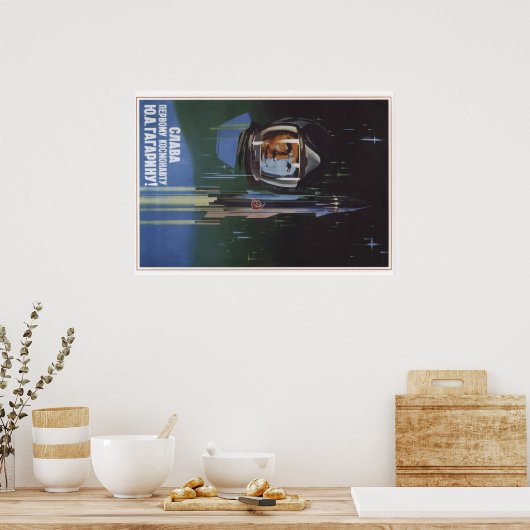 Yuri Gagarin Poster (Keuken)