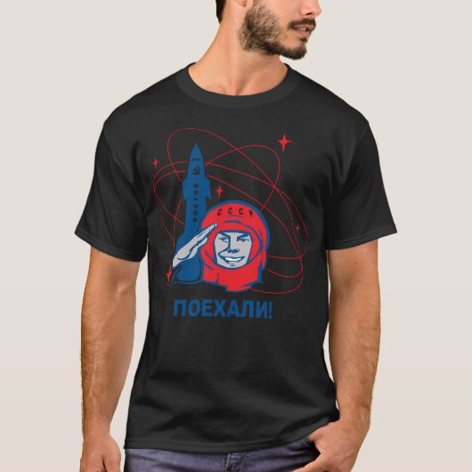 Yuri Gagarin (rapporteur) T-shirt (Voorkant)