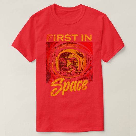 Yuri Gagarin Sovjet Cosmonaut T-shirt (Design voorkant)