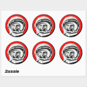 Yuri Gagarin - Sovjet Hero & Cosmonaut Ronde Sticker (Vel)