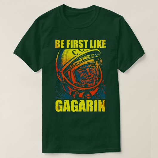 Yuri Gagarin Sovjet-kosmonaut Astronaut 10 T-shirt (Design voorkant)