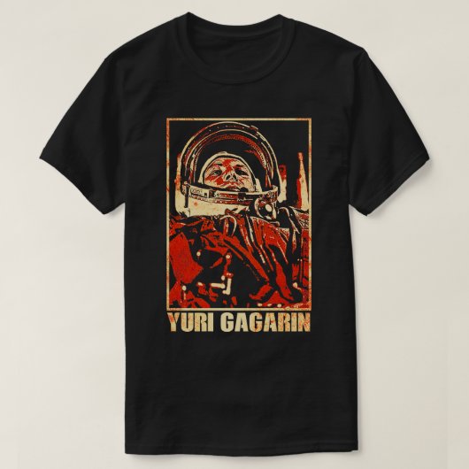 Yuri Gagarin Sovjet-kosmonaut Astronaut 2 T-shirt (Design voorkant)